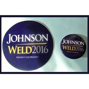 Johnson Weld 2016 Presidential Campaign Button & Sticker